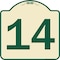 Signmission Sign with Number 14 Heavy-Gauge Aluminum Architectural Sign, 18" x 18", TG-1818-22908 A-DES-TG-1818-22908 - alternate 1